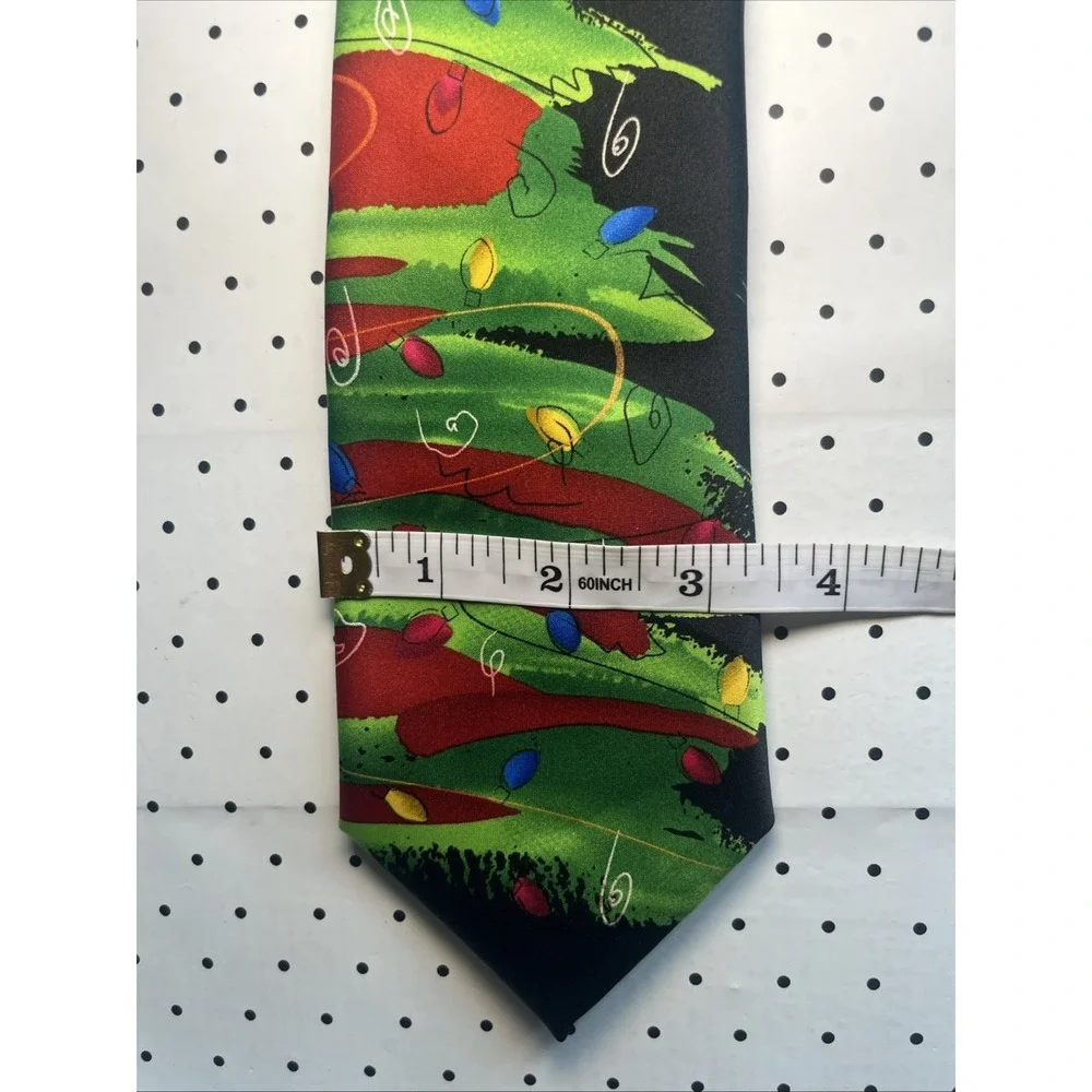 Jerry Garcia Green Tree Collection Christmas Tree Silk Tie Holiday Wearable Art